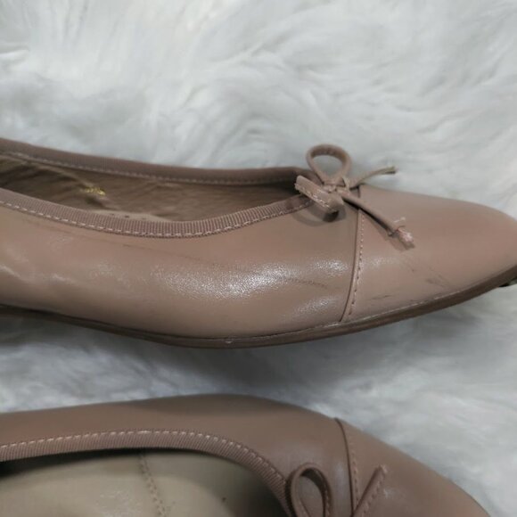 Mona Lisa Prima Leather Bow Accent Soft Pink Ballet Flats Women's Size 8 - Picture 6 of 11